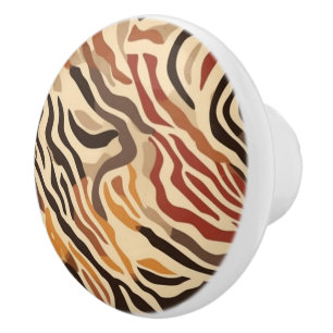 Animal Print Ceramic Cabinet Knob
