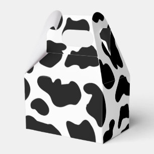 Animal Print, Cow Print Gift Pattern, Farm Animal Favor Box