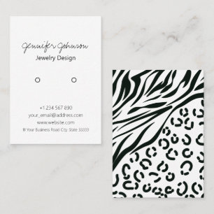 Animal Print Earring Holder Display Card