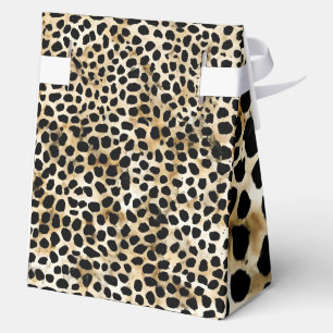 Animal Print - Favor Box with Ribbon