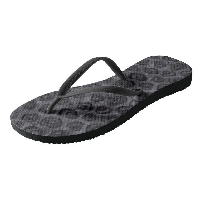 Animal Print Flip Flops (Angled)