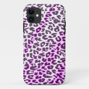 Animal print fur skin of leopard pink colour iPhone 11 case