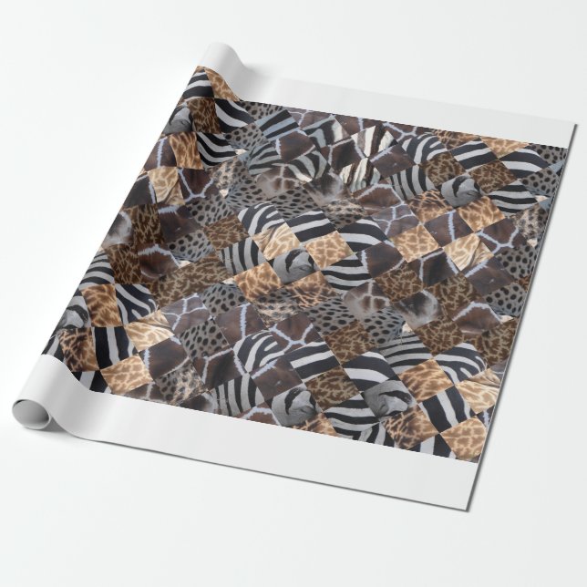 Animal Print Gift Wrap (Unrolled)