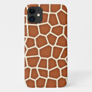 Animal Print, Giraffe in Shades of Copper Brown iPhone 11 Case
