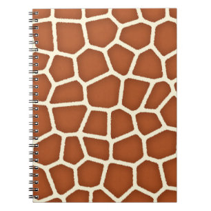 Animal Print, Giraffe in Shades of Copper Brown No Notebook