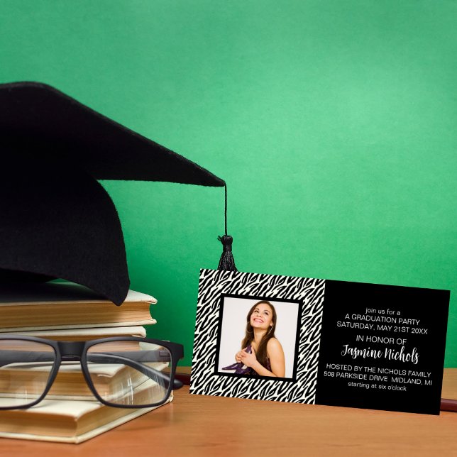 Animal Print Graduation Photo Cards (Creator Uploaded)