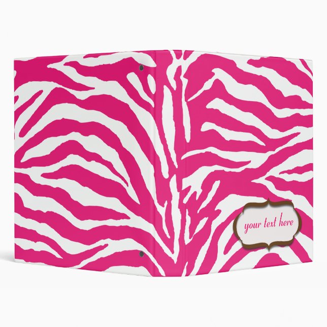 Animal print, hot pink zebra binder (Background)