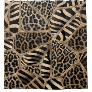 Animal Print - Leopard and Zebra - pastel gold