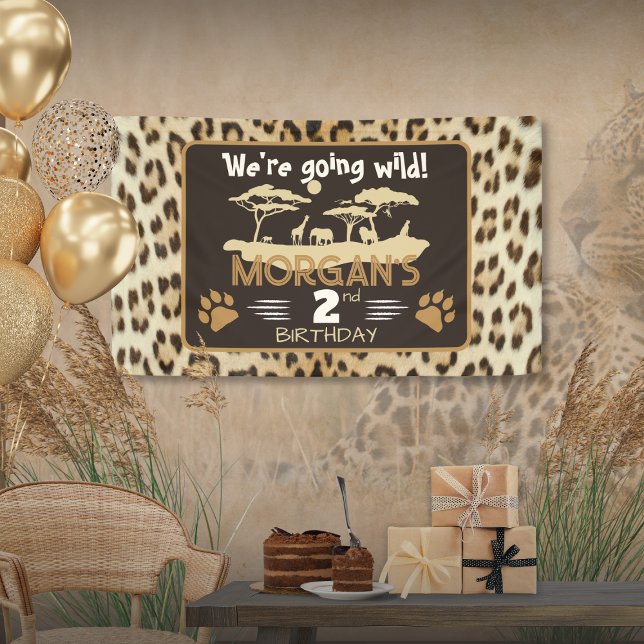 Animal Print Leopard Birthday Banner (Creator Uploaded)