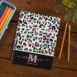 Animal Print Leopard Chic Monogram 2024 Planner<br><div class="desc">Trendy animal print 2024 planner featuring a modern multi-coloured leopard print pattern,  your initials,  and name in a elegant handwritten script font.</div>