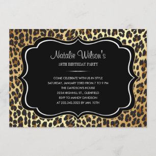Animal Print Leopard Invitations