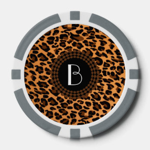 Animal Print Leopard Pattern Poker Chips