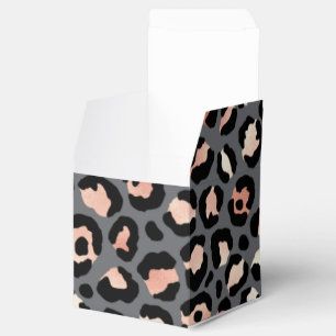 Animal Print Leopard Spots Black Pink Wild Animals Favor Box