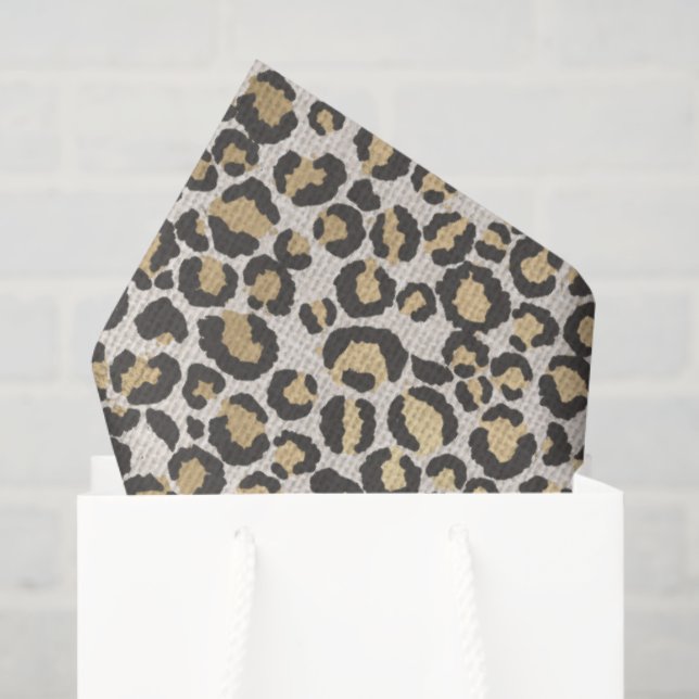 Animal Print Leopard Spots Neutrals Chic gift wrap Tissue Paper (Gift Bag)