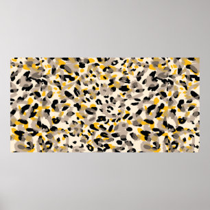 Animal print, leopard texture background poster