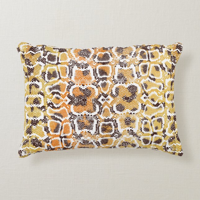 Animal print, leopard texture background, snake pa accent pillow (Front)