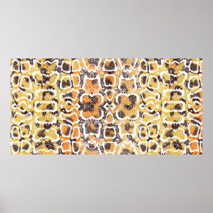Animal print, leopard texture background, snake pa poster