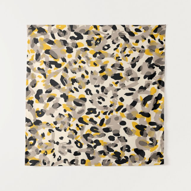 Animal print, leopard texture background tapestry (Front)