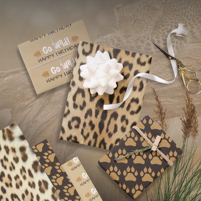 Animal Print Leopard Wrapping Paper Flat Sheets 3 (Creator Uploaded)