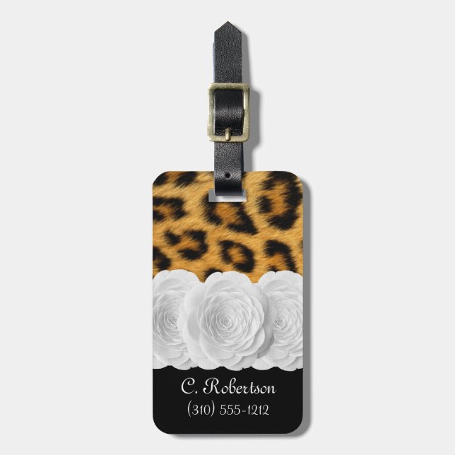 Animal Print Luggage Tag (Front Vertical)