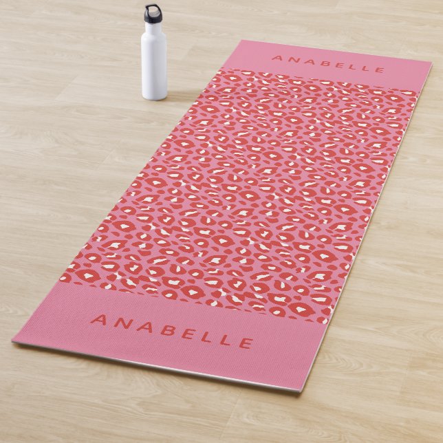 Animal print modern colourful leopard yoga mat (In Situ)
