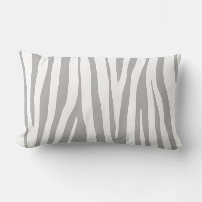 Animal print, modern design, vertical stripes lumbar pillow (Front)