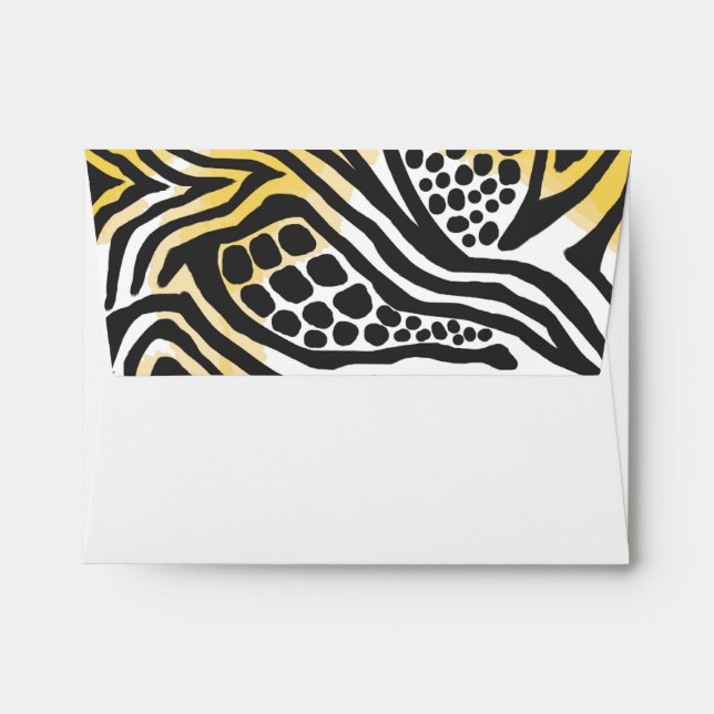 Animal Print Notecard Envelope (Back (Top Flap))