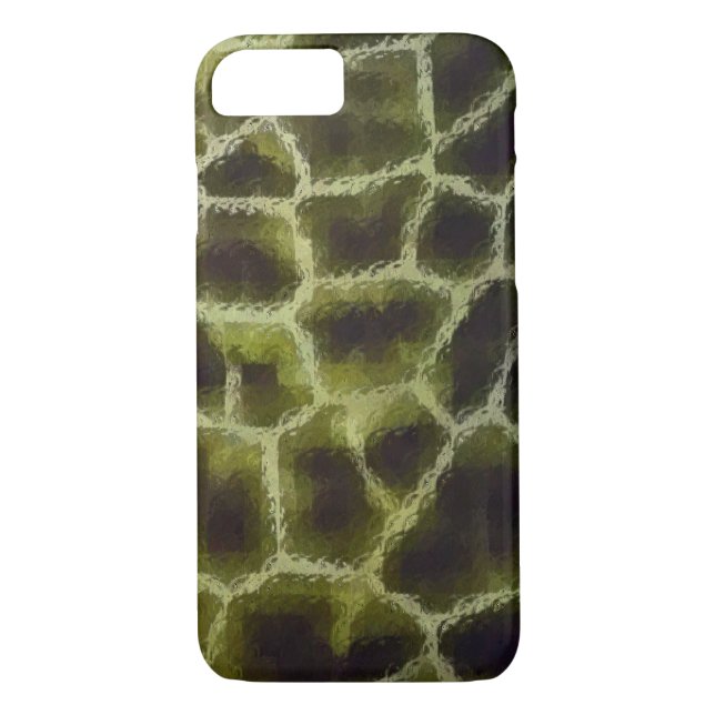 Animal Print Olive Green Case-Mate iPhone Case (Back)