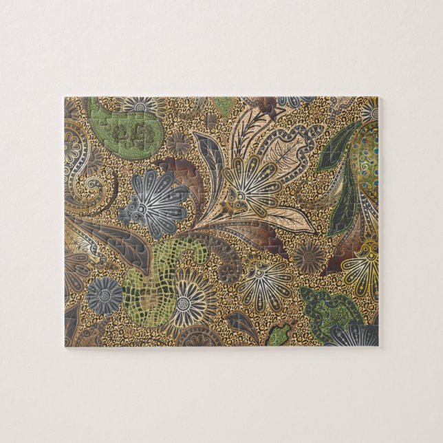 Animal Print Paisley Pattern Jigsaw Puzzle (Horizontal)