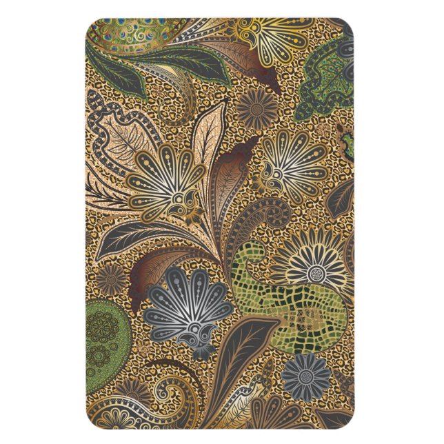 Animal Print Paisley Pattern Magnet (Vertical)