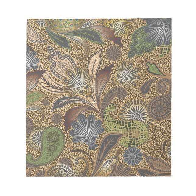 Animal Print Paisley Pattern Notepad (Front)