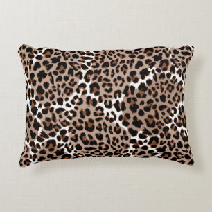 Animal print pattern accent pillow