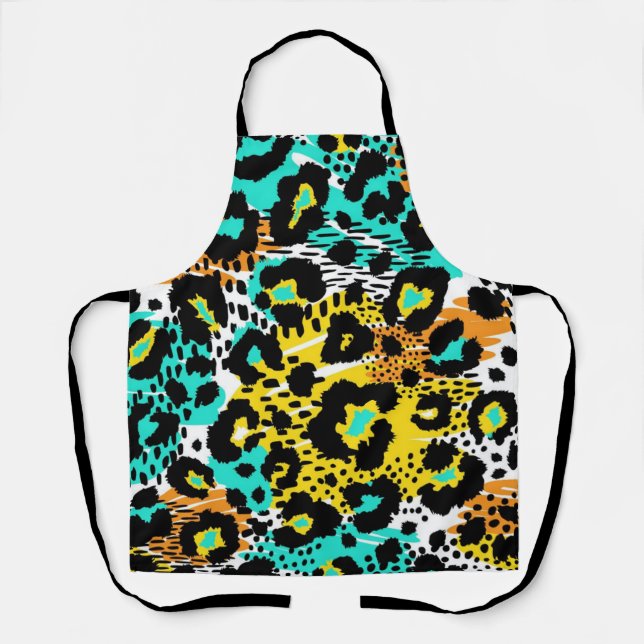 Animal print pattern apron (Front)