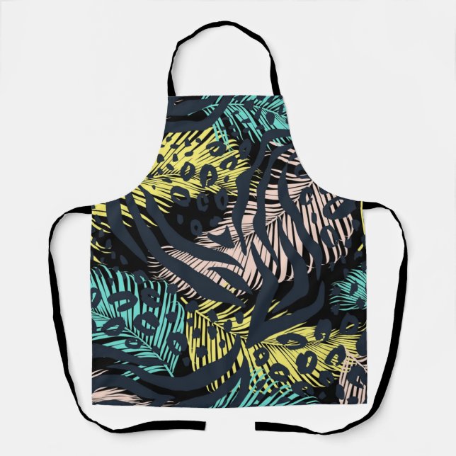 Animal print pattern apron (Front)