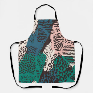 Animal print pattern apron