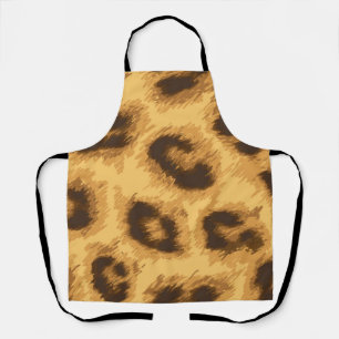 Animal print pattern apron