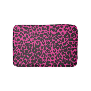 Animal print pattern bath mat
