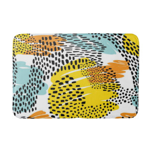 Animal print pattern bath mat