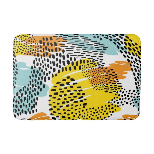 Animal print pattern bath mat (Front)