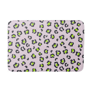 Animal print pattern bath mat