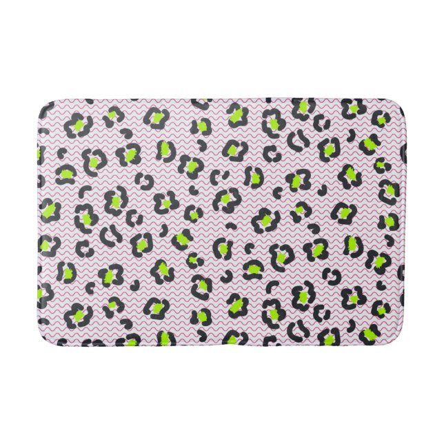 Animal print pattern bath mat (Front)