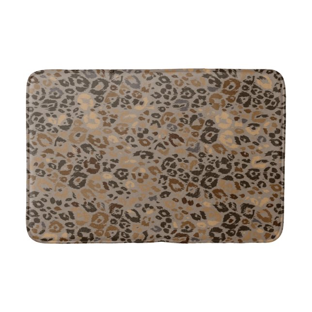 Animal print pattern bath mat (Front)