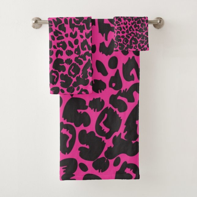Animal print pattern bath towel set (Insitu)