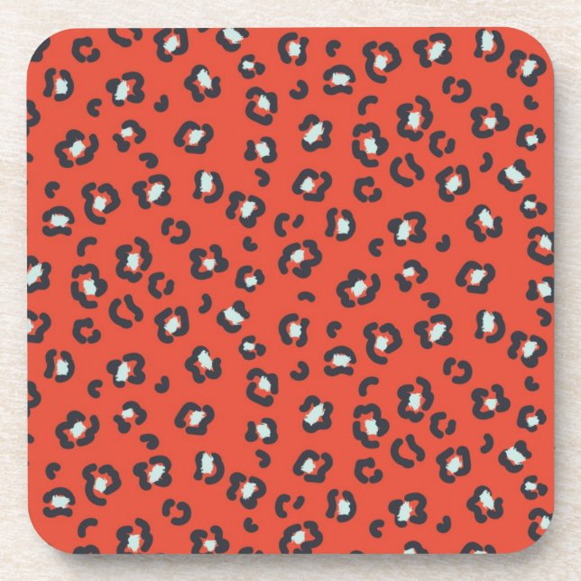 Animal print pattern coaster (Front)