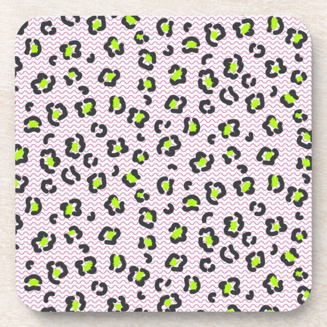 Animal print pattern coaster (Front)