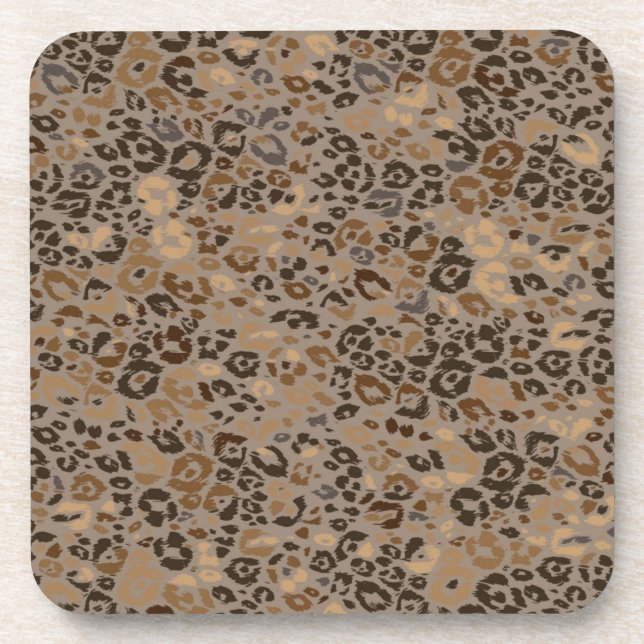 Animal print pattern coaster (Front)