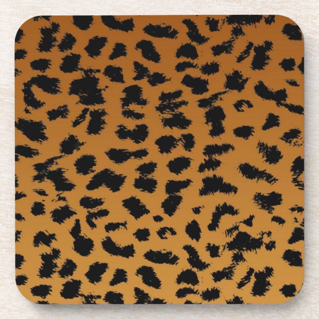 Animal print pattern coaster (Front)