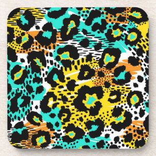 Animal print pattern coaster