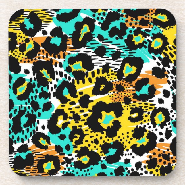 Animal print pattern coaster (Front)