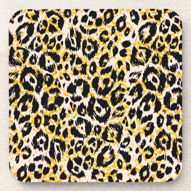 Animal print pattern coaster (Front)